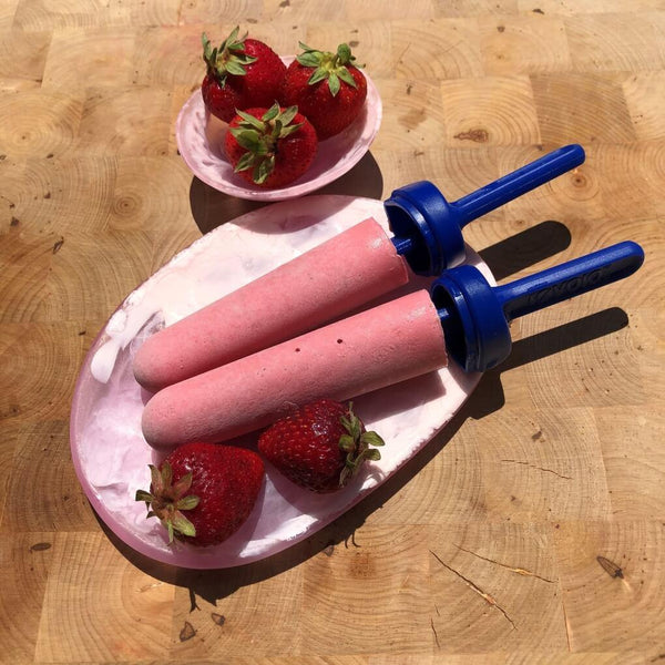 Frozen strawberry dog treats