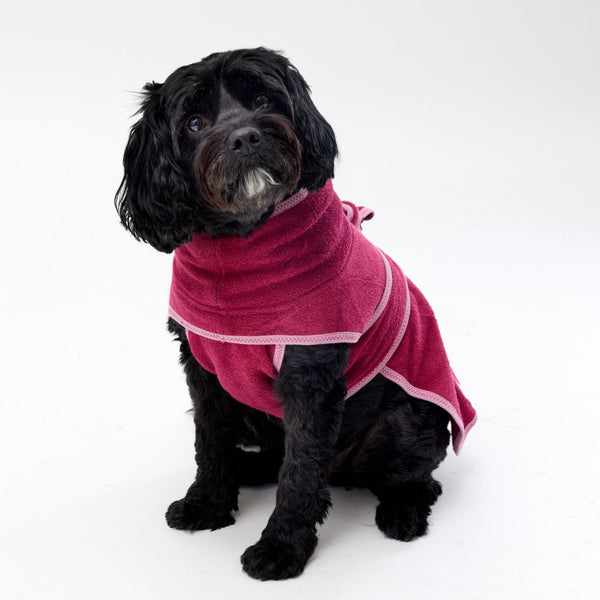 Dog Towel Robe for Cavoodles Snoot Style.