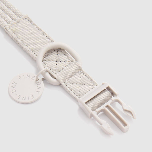 Recycled dog collar with ID tag Snoot Style.