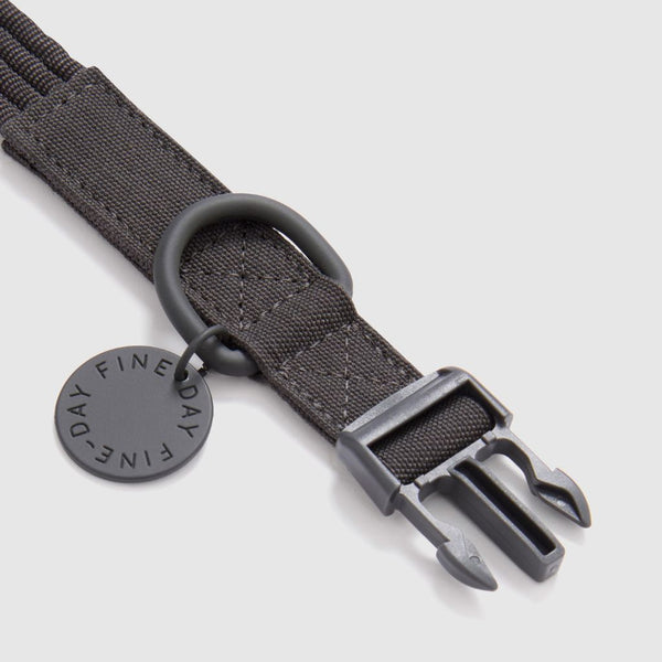 Snoot Style recycled dog collar with ID tag.