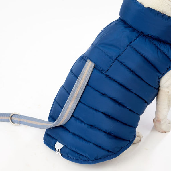 Snoot Style Dog Puffer Jacket with Harness Hole