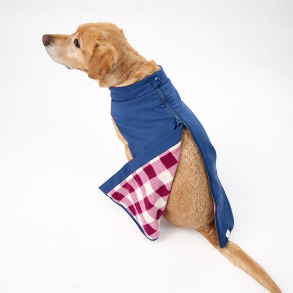 Warm fleece lined dog raincoat Snoot Style.