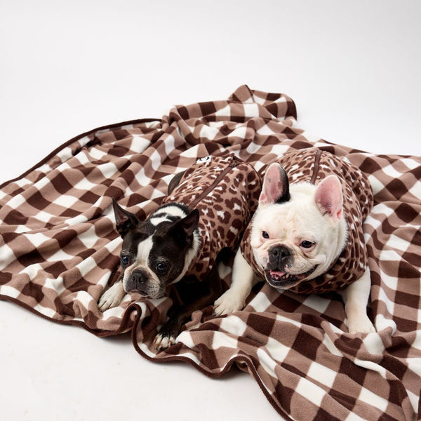 Warm Fleece Dog Blanket Snoot Style.