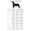 Fleece Dog Coats Size Chart.