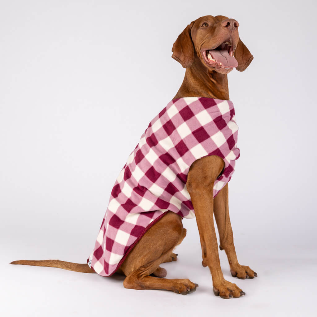 Fleece Dog Coats for Large Dogs with Back Zip.