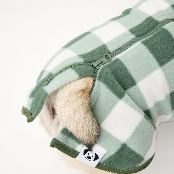 Easy On Off Dog Coat with Back Zip Snoot Style.