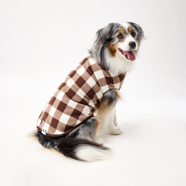 Recycled Fabric Dog Coat Snoot Style.