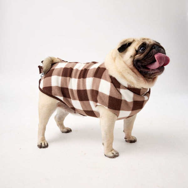 Warm Fleece Dog Coat for Small Dogs Snoot Style. 