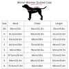 Quilted Dog Coat Size Chart Snoot Style.
