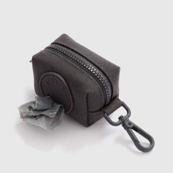 Stylish black poop bag holder Snoot Style.