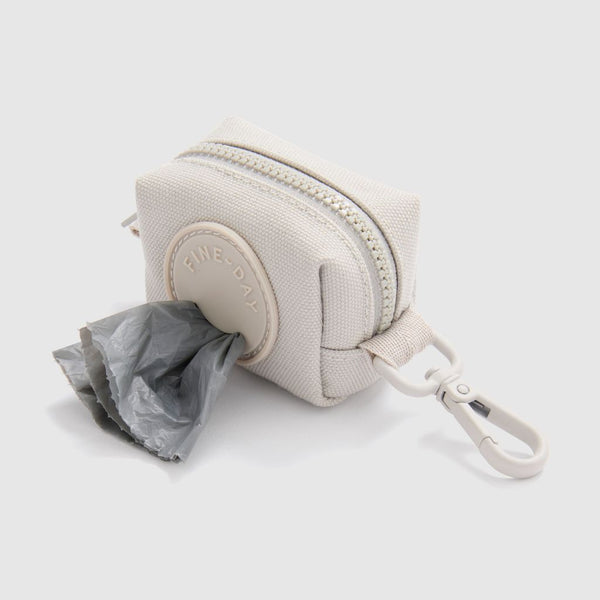 Stylish beige poop bag holder Snoot Style