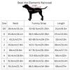 Snoot Style Dog Raincoat Size Chart