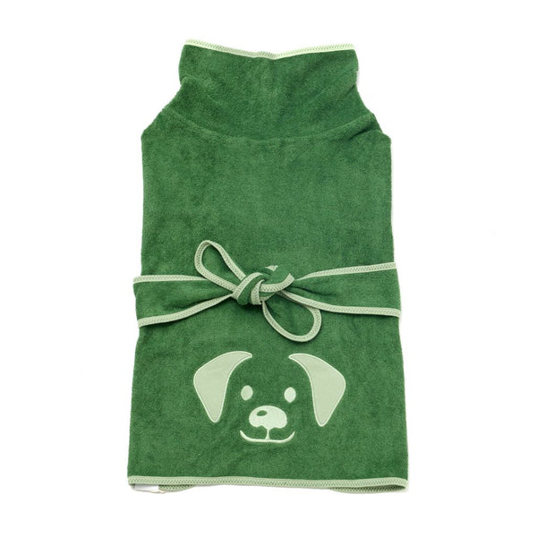 The Splish Splash Dog Drying Coat | Elm Green
