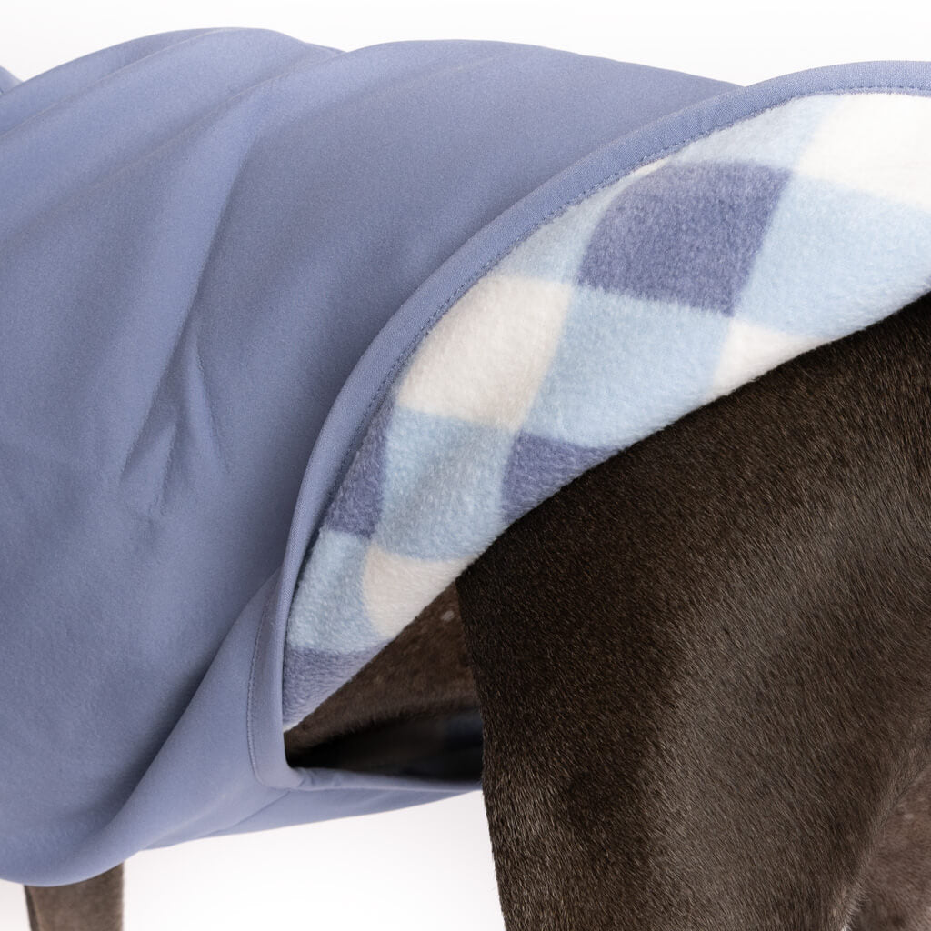 Snoot Style fleece lined dog coat.