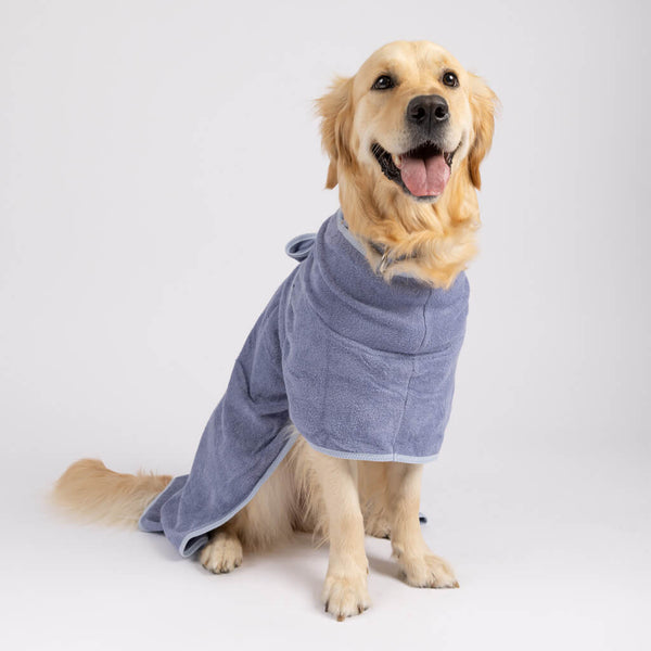 Snoot Style large dog bath robe.