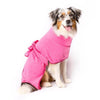 Snoot Style pink dog towel robe.