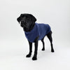 A Large Dog wearing a Snoot Style Fleece Dog Coat.